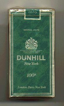 Dunhill Menthol Lights 100s cigarettes soft box